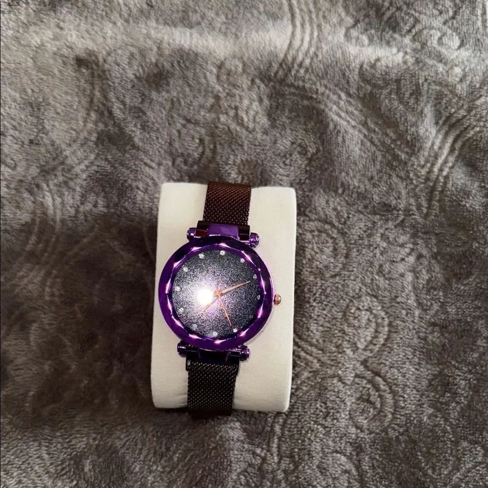 Purple Watch with Glitter Dial